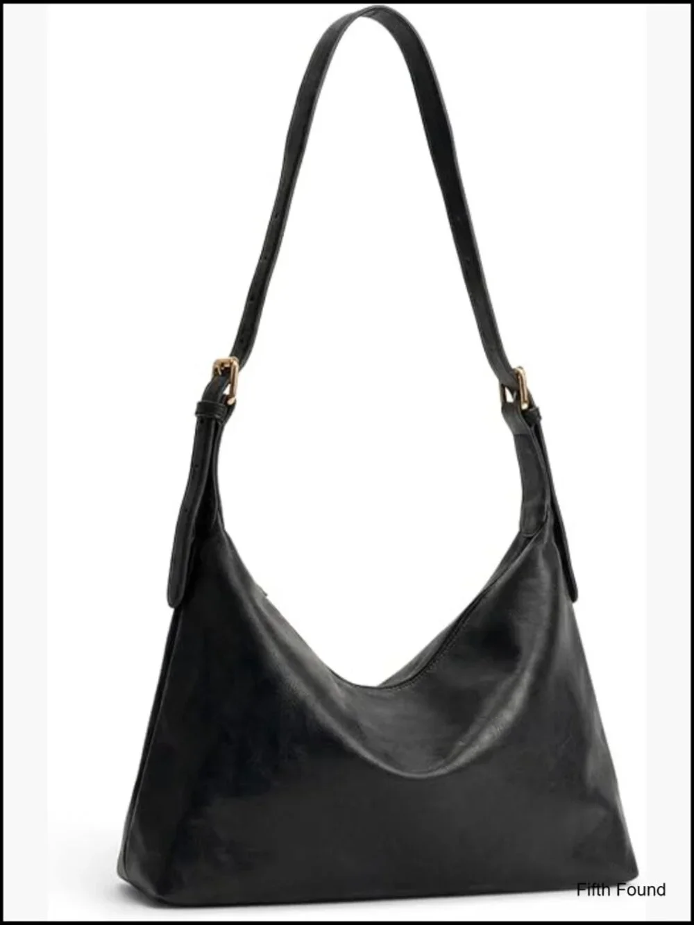 Vegan Leather Hobo Bag with Adjustable Strap - Crossbody